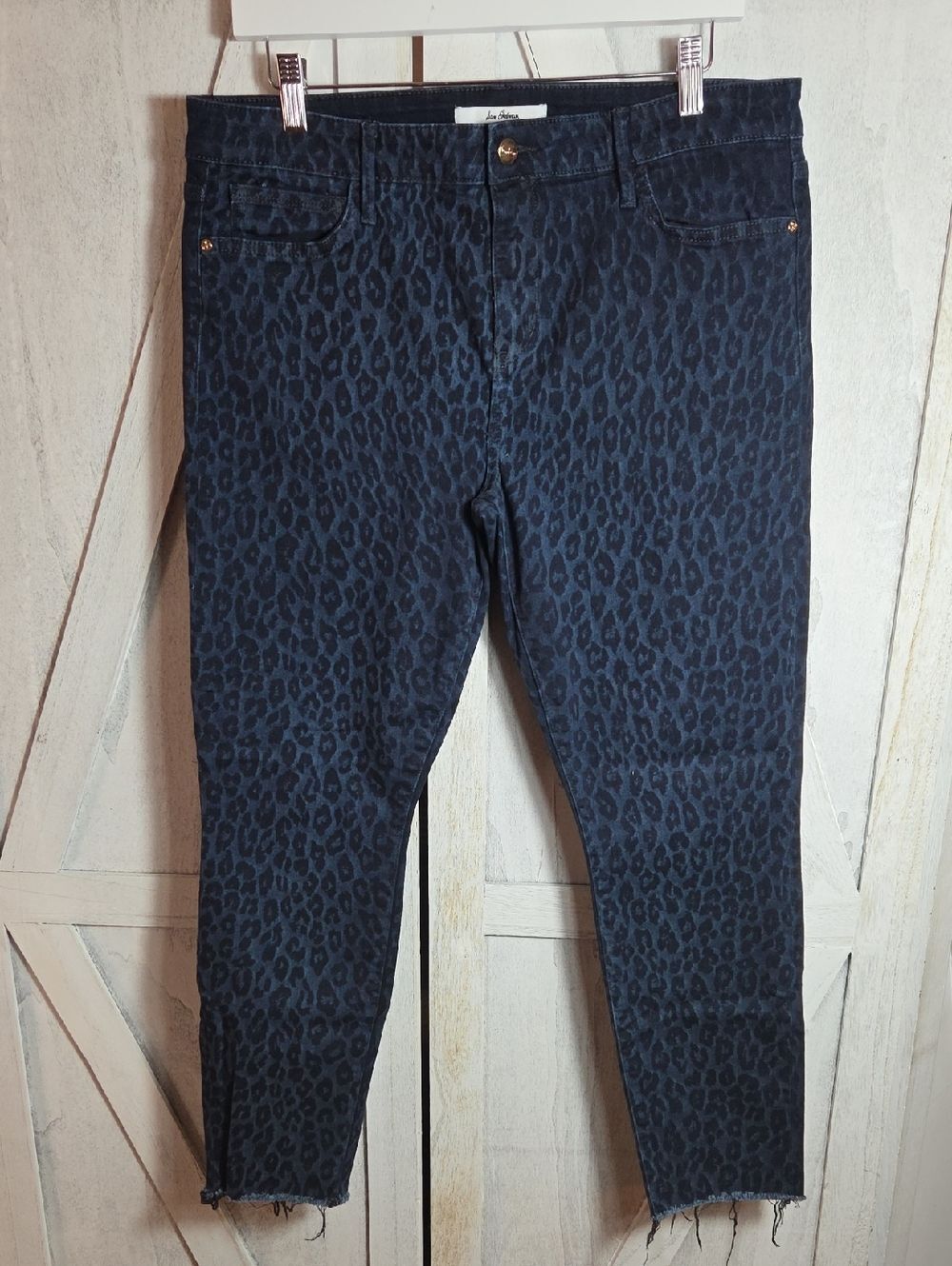 Sam Edelman Animal Print The Kitten Mid Rise Skinny Jeans Size 33
